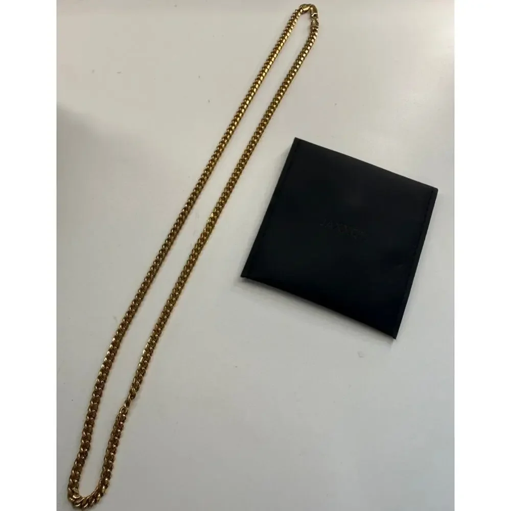 JAXXON 5mm Gold Cuban Link Chain Necklace - 22